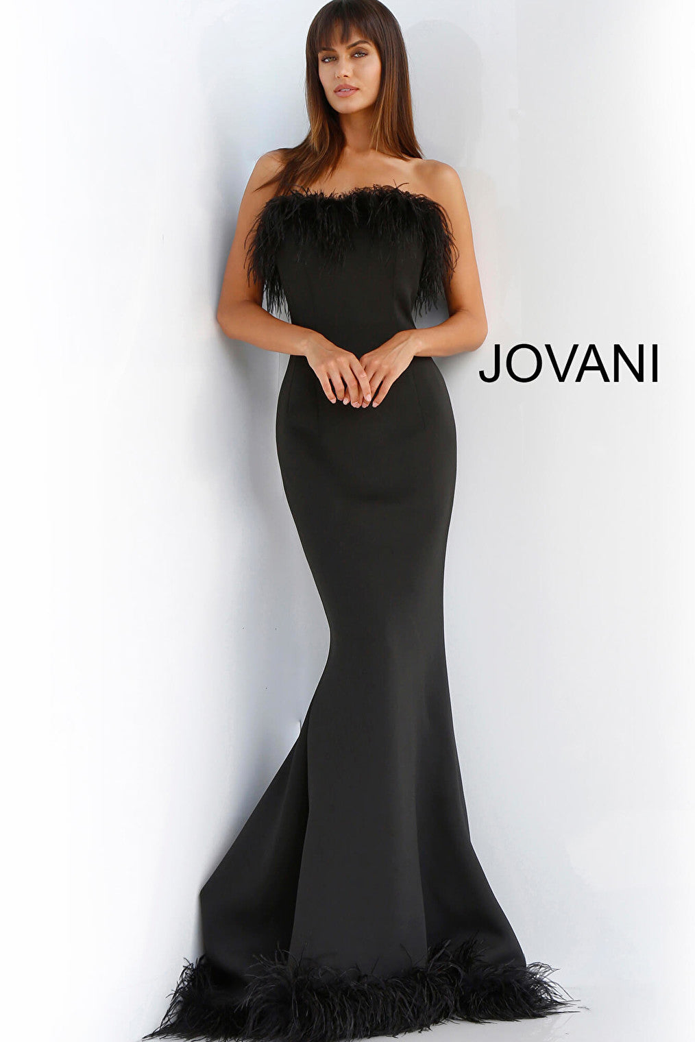 Jovani black mermaid gown 63891