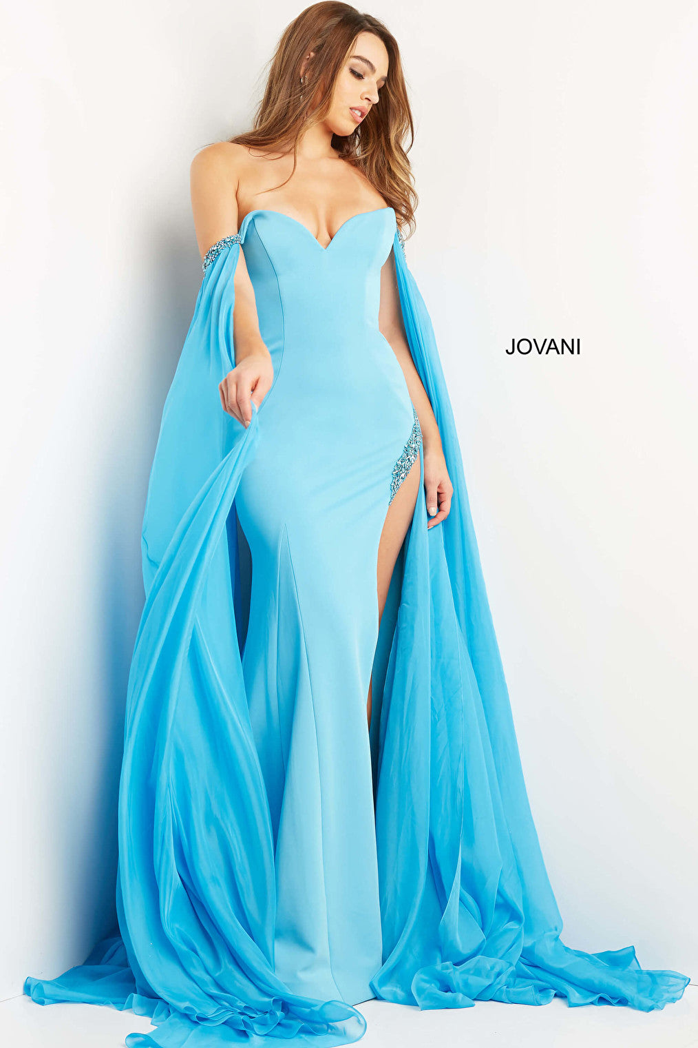 Jovani 7652 blue prom dress
